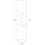 Пенал Оника Модерн 40 см с корзиной правый 404010
