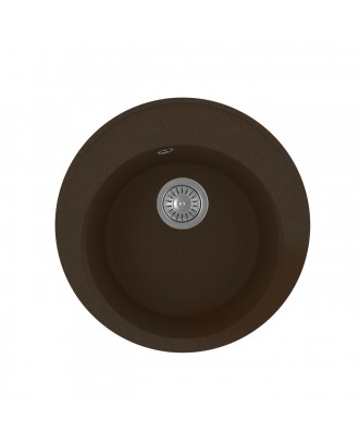ЛАЦИО 510 БРАУНИ Кухонная мойка из кварцевого композита / 510 * 510 * 224 "FLORENTINA"
