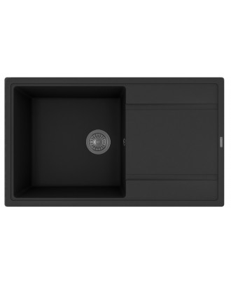 ЛИПСИ 860 НУАР FG Кухонная мойка из кварцевого композита / 860 * 510 * 217 "FLORENTINA"