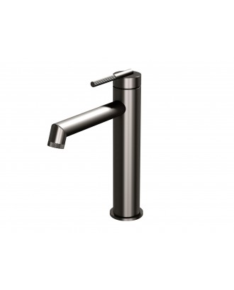 HB-4007-2GG Стальной Серый смеситель для раковины средний