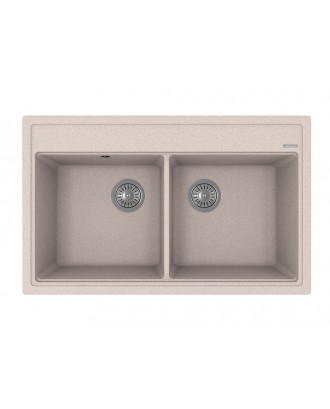 ЛИПСИ 820 ПЕСОЧНЫЙ FG Кухонная мойка из кварцевого композита / 820 * 510 * 217 "FLORENTINA"