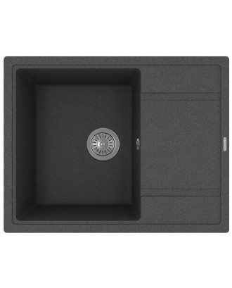 ЛИПСИ 650 ЧЕРНЫЙ FG Кухонная мойка из кварцевого композита / 650 * 510 * 217 "FLORENTINA"