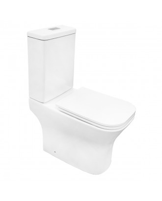 AZ-8502 Milagro Унитаз-компакт 350х650х830 напольный, безободковый, система смыва "Торнадо"