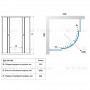 ДШ Стандарт 90*90*174,5 УЗОРЫ 1/4 круга  Аква Белый + Поддон (2 места)