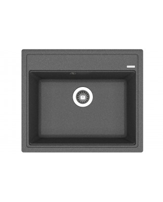ЛИПСИ 600 ЧЕРНЫЙ FG Кухонная мойка из кварцевого композита / 600 * 510 * 217 "FLORENTINA"