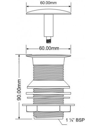 DWU60-CB Донный клапан "MCALPINE"