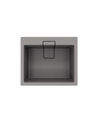 РИВЬЕРА 600 СЕРЫЙ ШЕЛК FS Кухонная мойка из кварц. композита / 600 * 510 * 224 "FLORENTINA"