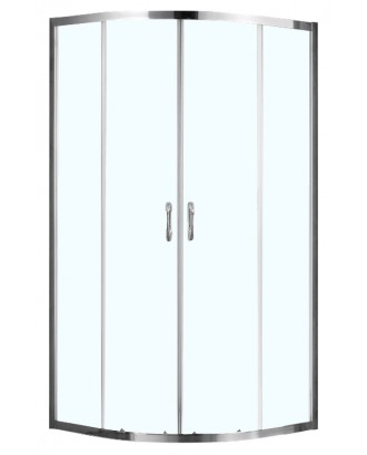 AZ-ND2142 MILTON  900*900*2000 Душевое ограждение ,6 мм стекло ,полукруг,проф серебро ,без поддона