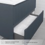 Kate 80 Комплект тумба (987х438х640) подвесная + раковиной Milena 80 антрацит