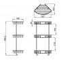 AZ-814-3 Полка угловая трехэтажная, матовый хром