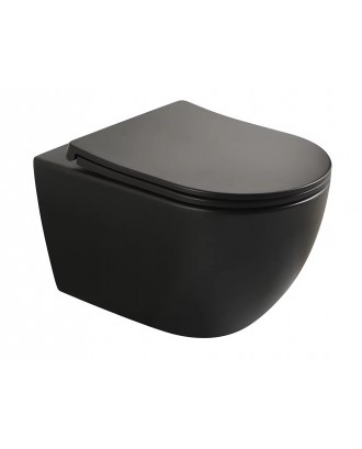 Ento Унитаз подвесной VEN-52TB(525x360x350)черный матовый VECONI