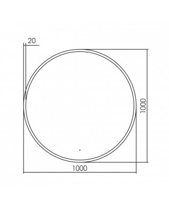 Зеркало Mond AG6204SCGL-1.0 с подсветкой, бесконтактный выключатель, диммер, золото  ABBER