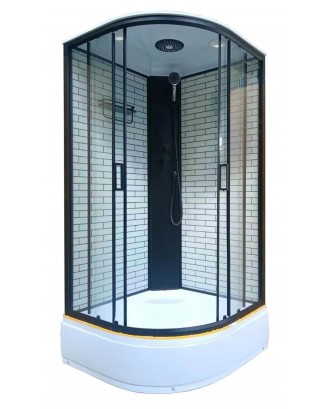 Душевая кабина ДАНА-031К 100*100*215 средний поддон,белый кирпич (3 места)