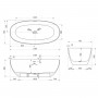 VBT-6S01MW Ванна 1700x750x550 Solid Surface белый матовый Vincea