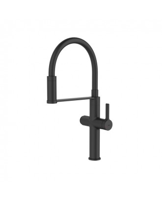 IKON (Черный матовый) Смеситель для кухни с выходом под фильтр с гибким изливом "IDDIS"