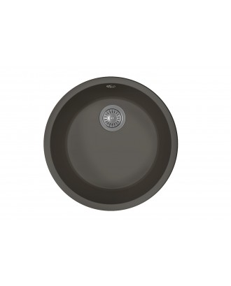 ВЕГА ЗЕРО АНТРАЦИТ Кухонная мойка из кварцевого композита / 490 * 490 * 217 "FLORENTINA"