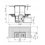 APV1324 Сливной трап 105 × 105/50, подводка – бок, решетка – нержавеющая сталь, гидрозатвор – комб