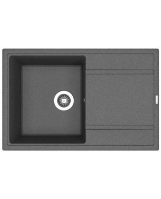 ЛИПСИ 780 ЧЕРНЫЙ FG Кухонная мойка из кварцевого композита / 780 * 510 * 217 "FLORENTINA"