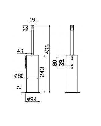 Ёрш Настенный Uno Gun Metall 10984-GM