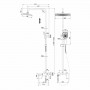 Advans 500.K35.09.420 Душевая стойка графит сатиновый