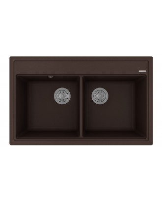 ЛИПСИ 820 БРАУНИ FG Кухонная мойка из кварцевого композита / 820 * 510 * 217 "FLORENTINA"