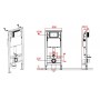 Инсталляция для подвесного унитаза 1125*500*165 Без клавиши смыва