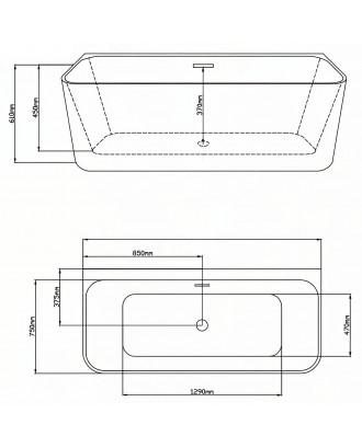 MS-04 G Ванна ATRIZE 170*75*58 ГРАФИТ
