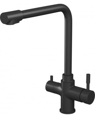 MS9035-33Black Смеситель для кухонной мойки с фильтром RUSH черный