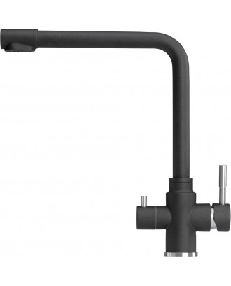 MS9035-33Black Смеситель для кухонной мойки с фильтром RUSH черный