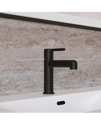 AIGER (Черный матовый) Смеситель для умывальника "IDDIS"