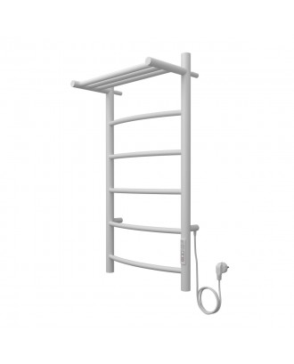 VERONA 400/800 Полотенцесушитель элек БЕЛЫЙ с полкой R 5 пер. AZARIO