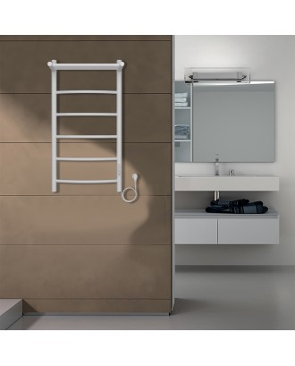 VERONA 400/800 БЕЛЫЙ R Полотенцесушитель элек с полкой 5 пер. AZARIO