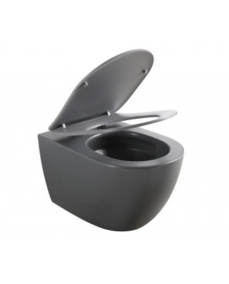 Ento Унитаз подвесной VEN-52TGR(525x360x350)серый матовый VECONI