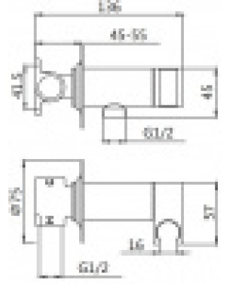 S147T Бренд "SHEVANIK" Встроенный гигиенический душ, графит
