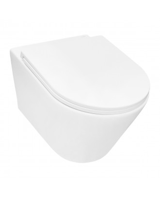 AZ-9312T Унитаз подвесной NOVE (Торнадо) 360х530х365 P-образной формы, Гориз слив, сид дюропл