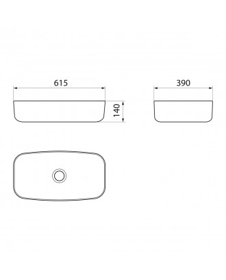 Умывальник Накладной Point Веста 62 PN43702WB